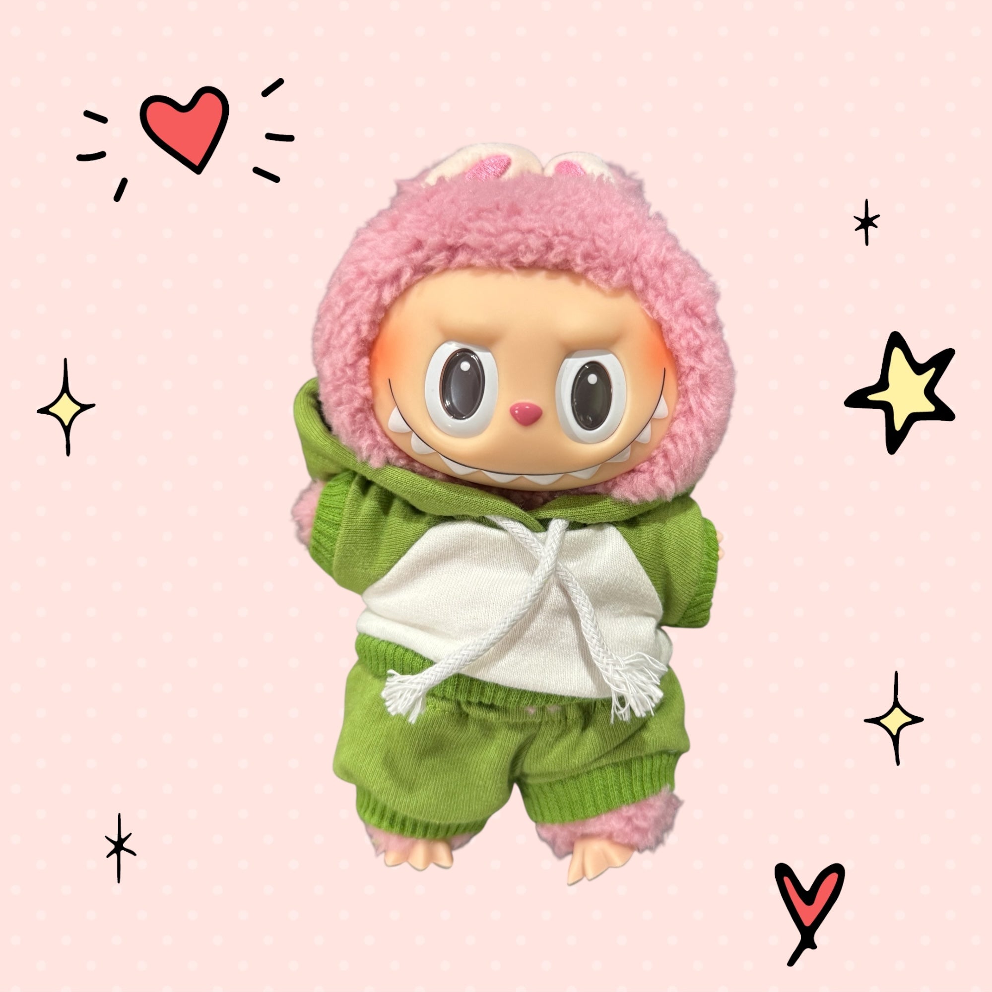 Hoodie Outfits Multiple Colors Available for 17cm Doll