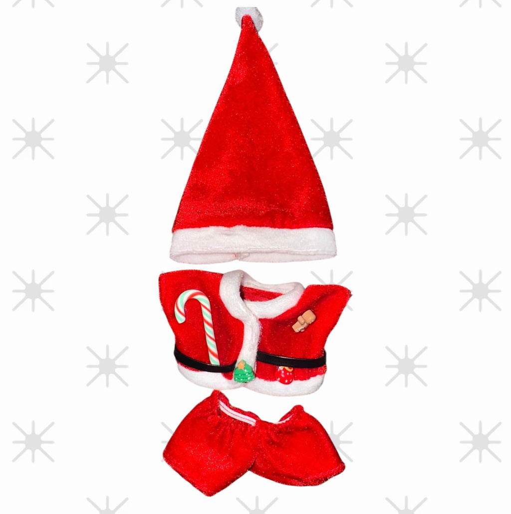 🎅 Christmas Outfit – Santa Style 17cm Doll Clothes Set